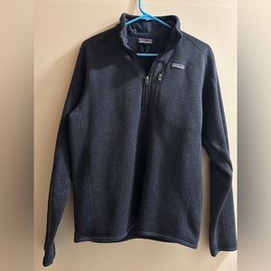 PATAGONIA NAVY MENS QUARTER ZIP SMALL